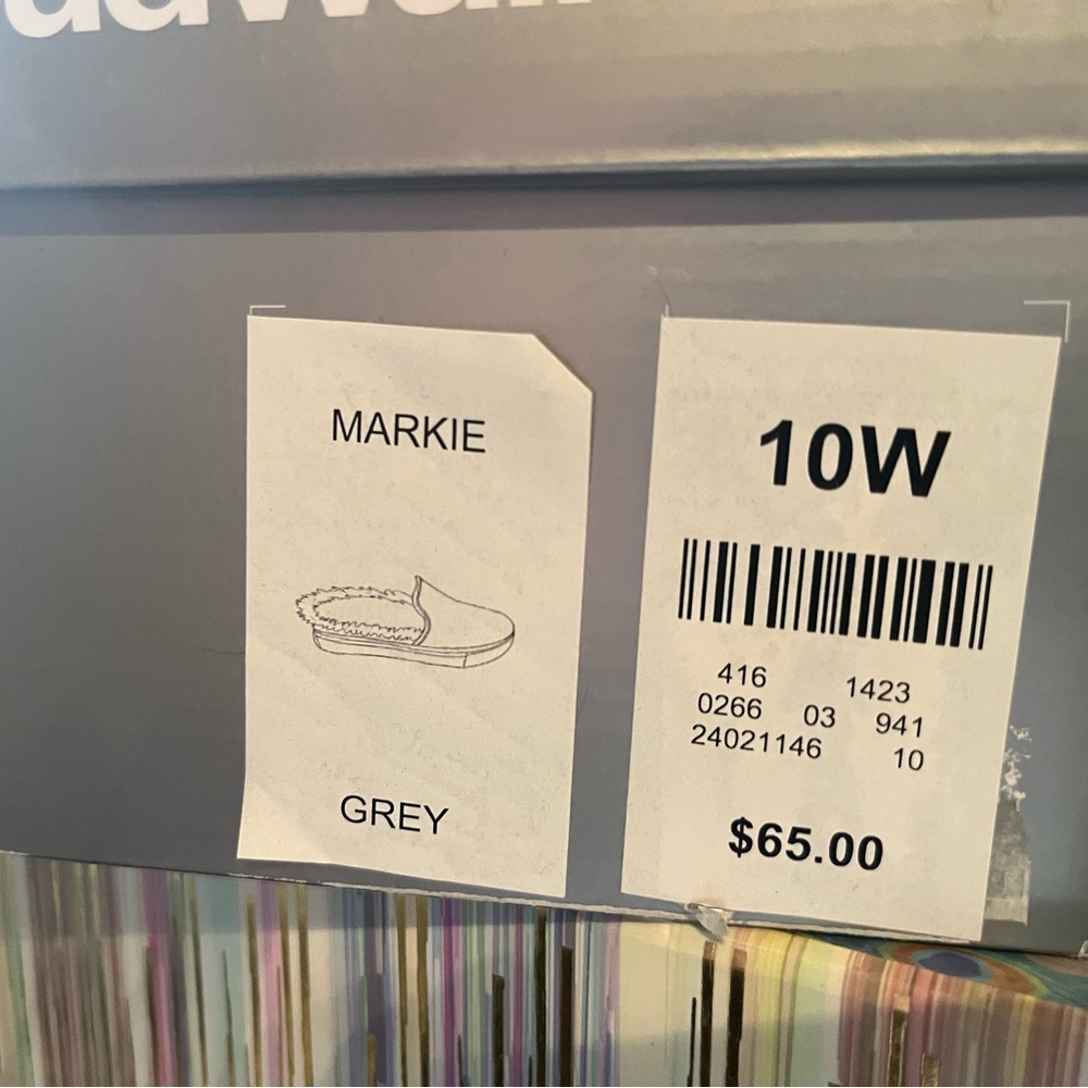 Makie Grey Slip-On Faux Fur Lined Slippers - Picture 5 of 5